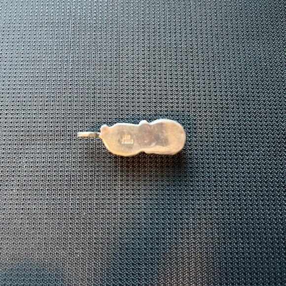 Effie Calavaza Turquoise and Coral Zuni Snake Pendant - Picture 6 of 7